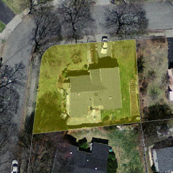 52 Warren Rd, Newton MA 02468-1223 aerial view