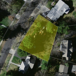 55 Rosalie Rd, Newton MA  02459-3128 aerial view