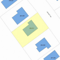 229 Langley Rd, Newton MA  02459-2357 plot plan