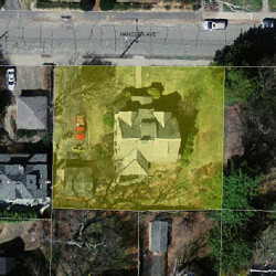 44 Hancock Ave, Newton MA 02459-1702 aerial view