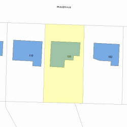 106 Parker Ave, Newton MA 02461-1815 plot plan