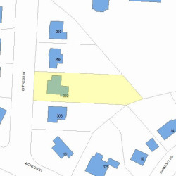 302 Cypress St, Newton MA 02459-2230 plot plan