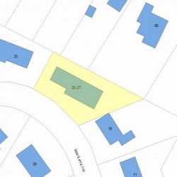25 Bencliffe Cir, Newton MA 02466-1101 plot plan