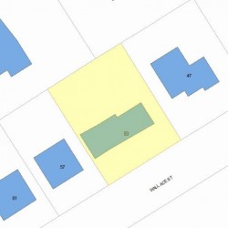 53 Wallace St, Newton MA  02461-1921 plot plan