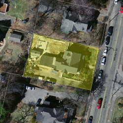 1039 Walnut St, Newton MA  02461-1140 aerial view