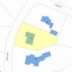 16 Bristol Rd, Newton MA  02465-2903 plot plan