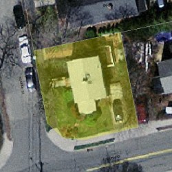 88 Bourne St, Newton MA 02466-1722 aerial view