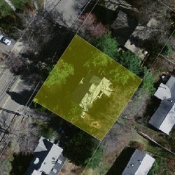 127 Brookline St, Newton MA 02467 aerial view