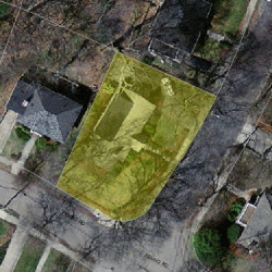 37 Burr Rd, Newton MA  02459-1403 aerial view