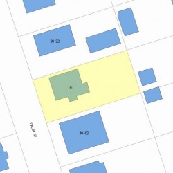 36 Dalby St, Newton MA  02458-1031 plot plan