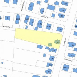 305 Cherry St, Newton MA 02465-1641 plot plan