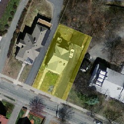 23 Ash St, Newton MA 02466-1818 aerial view