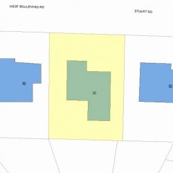 86 Stuart Rd, Newton MA 02459-1261 plot plan