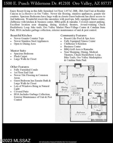 1500 Pusch Wilderness Dr, Tucson AZ  10205-6001 exterior