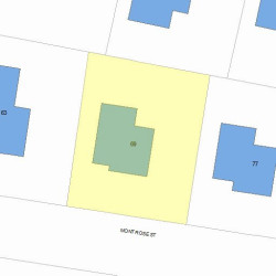69 Montrose St, Newton MA  02458-2726 plot plan
