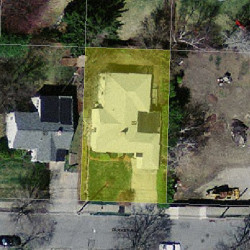 89 Parker Ave, Newton MA  02461-1814 aerial view