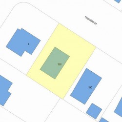 196 Tremont St, Newton MA 02458-2109 plot plan