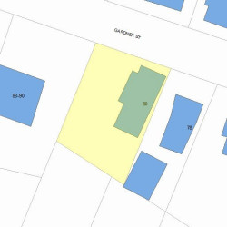 80 Gardner St, Newton MA 02458-1405 plot plan