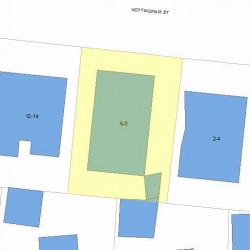 6 Nottingham St, Newton MA 02459-1613 plot plan