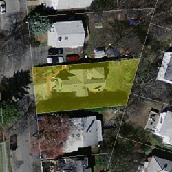 34 Clarendon St, Newton MA 02460-2021 aerial view
