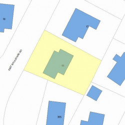 11 Boulevard Rd, Newton MA  02459-1203 plot plan