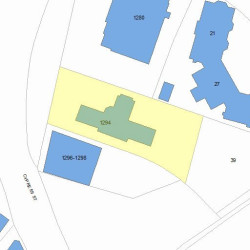 1294 Centre St, Newton MA  02459-1544 plot plan