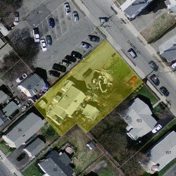 147 Chapel St, Newton MA  02458-1307 aerial view
