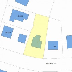 12 Roosevelt Rd, Newton MA 02459-2725 plot plan
