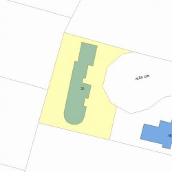 26 Alba Cir, Newton MA  02458-2303 plot plan