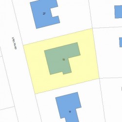19 Evelyn Rd, Newton MA  02468-1212 plot plan
