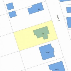 35 Faxon St, Newton MA 02458-1034 plot plan