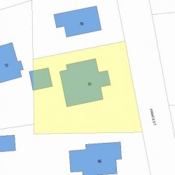 85 Prince St, Newton MA  02465-2632 plot plan