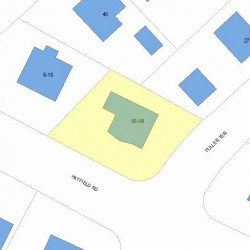 18 Hatfield Rd, Newton MA  02465-1213 plot plan