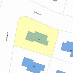 184 Fairway Dr, Newton MA  02465-1715 plot plan