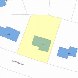478 Quinobequin Rd, Newton MA 02468-2127 plot plan