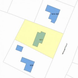 1831 Washington St, Newton MA  02466-3016 plot plan
