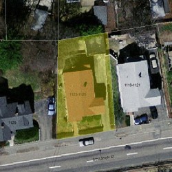 1125 Boylston St, Newton MA  02464-1014 aerial view