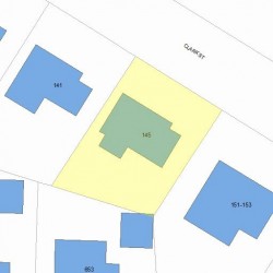 145 Clark St, Newton MA  02459-2426 plot plan
