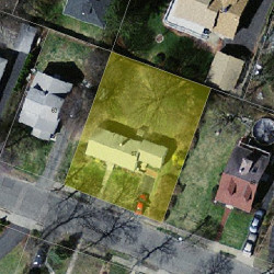 57 Charlemont St, Newton MA  02461-1909 aerial view