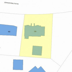 176 Commonwealth Ave, Newton MA 02459 plot plan