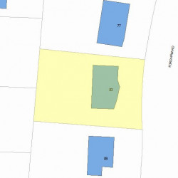 83 Fordham Rd, Newton MA 02465-1208 plot plan