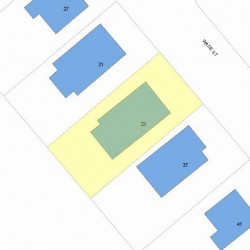 33 Wade St, Newton MA  02461-1714 plot plan