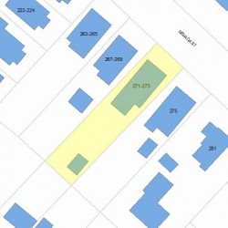 271 Nevada St, Newton MA 02460-1469 plot plan