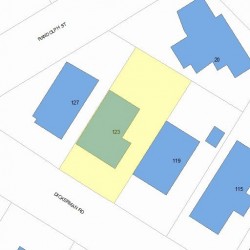 123 Dickerman Rd, Newton MA 02461-1303 plot plan