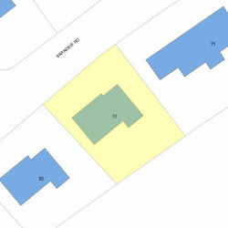 61 Brandeis Rd, Newton MA 02459-2707 plot plan