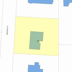 396 Chestnut St, Newton MA  02465-2952 plot plan
