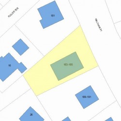 185 Waltham St, Newton MA 02465-1353 plot plan