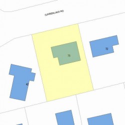 78 Cumberland Rd, Newton MA 02465-1840 plot plan