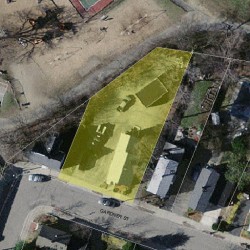 93 Gardner St, Newton MA  02458-1439 aerial view