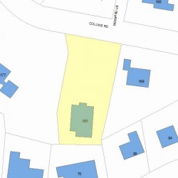 185 Collins Rd, Newton MA 02468-2237 plot plan